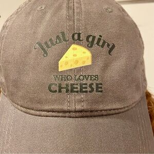 Just a Girl Who Loves Cheese Gray Cap